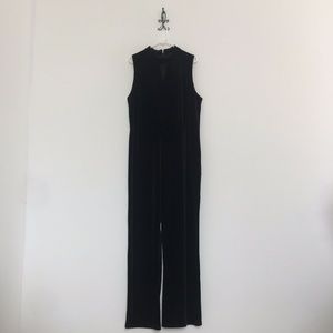 Plus Moda Velvet Black Jumpsuit Size 2X 3X 4X
